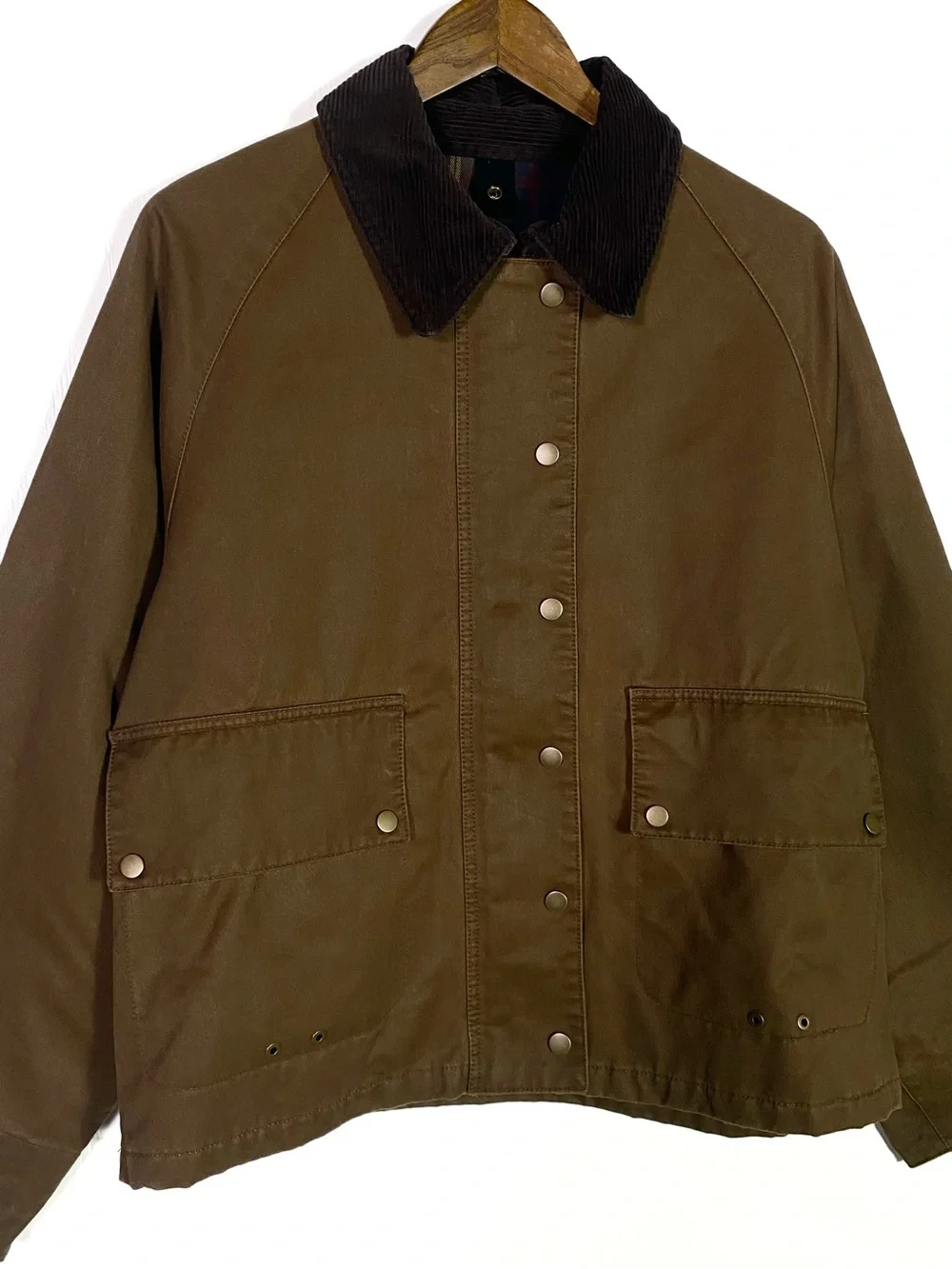 Mango Waxed Effect Parka Jacket Brown - Picture 5 of 8
